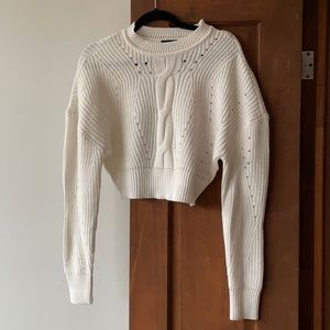 Cable Knit Crop Sweater